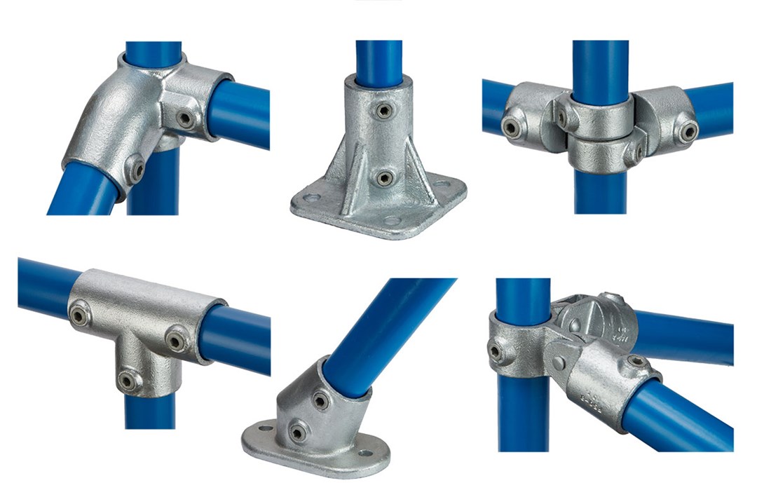 Conectores galvanizados Kee Klamp® | barandillas de seguridad | sistemas de protección anticaídas
